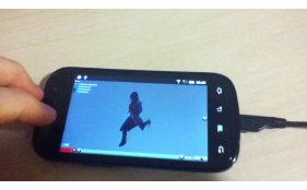 Model viewer with animated character running on android