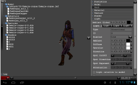 Model Viewer main UI on Android